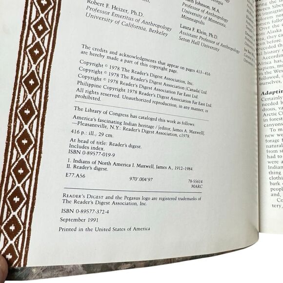 America's Fascinating Indian Heritage Reader's Digest Editors Hardcover1991 - Picture 8 of 8